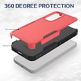 thumbnail image 4 of Decase Heavy-Duty Rugged Case for Samsung Galaxy S23 FE,Dual Layer Military Grade Drop Protection Anti-Fingerprint Anti-Scratch Hard Back Cover Silicone Bumper Shockproof Protective Case,Red, 4 of 5