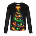 thumbnail image 5 of WXLWZYWL Mens Christmas Sweatshirts Trendy Big and Tall Crew Neck Tree Printed Sweatshirt Pullover Tops Party Outfit, 5 of 5