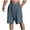 Navy, variant on Diufon Linen Shorts for Men Elastic Waist Drawstring Lightweight Outdoor Summer Beach Shorts with Pockets