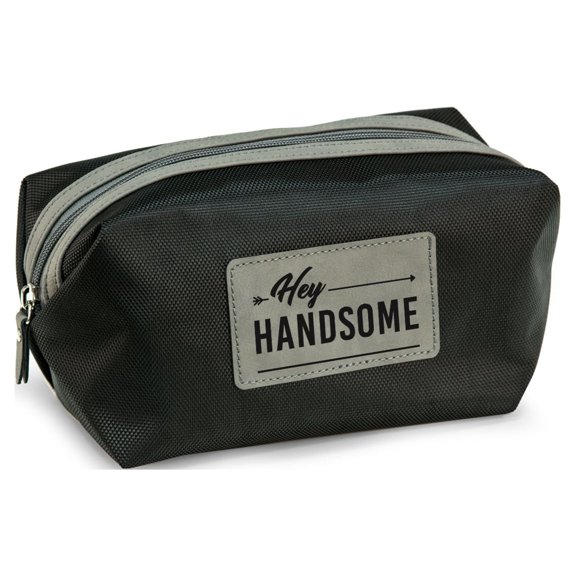 Hey Handome water resistant performance nylon dopp kit with black accents.