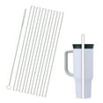 thumbnail image 2 of Replacement Straw for Owala 40oz Cup Tumbler, 6 Pack Reusable Straw with Cleaning Brush, Plastic, Clear, 2 of 9