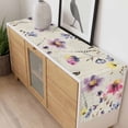 thumbnail image 4 of Purple Spring Floral Table Runner - 120 Inch Long, Kitchen Dining Table Runner Dresser Scarves, Vintage Flowers Farmhouse Watercolor Farmhouse Decor for Coffee Tables Wedding Party Banquet, 4 of 8