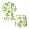 thumbnail image 6 of Rocae Kawaii Avocado for Two Piece Sleepwear Pajamas Sets for Women Soft Short-Sleeved Pjs with Lounge Shorts Medium, 6 of 9