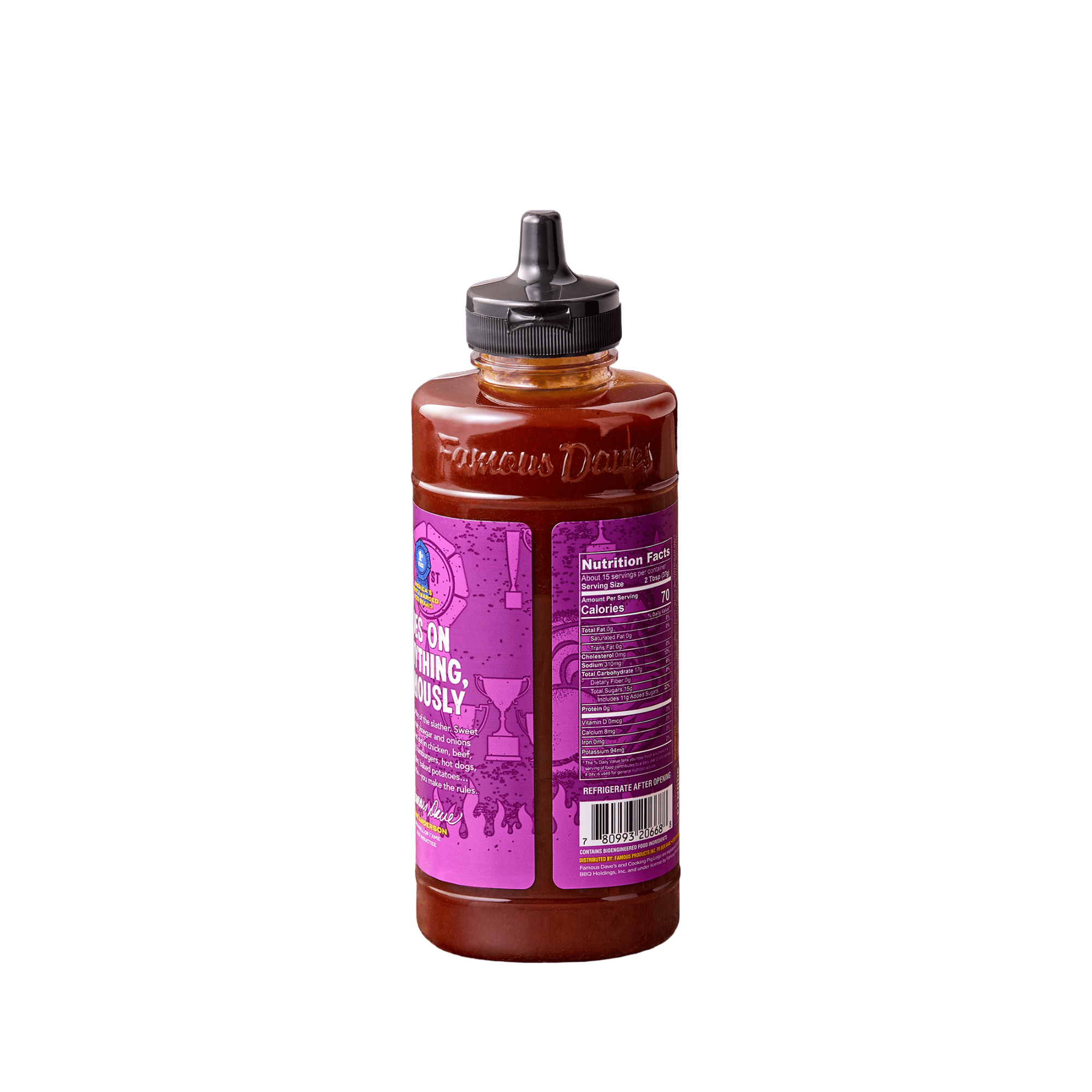 Famous Dave's, Sweet & Zesty BBQ Sauce, 20 oz, Family Friendly