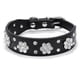 thumbnail image 1 of Lindo collar para perro y gato con diamantes de imitación de flores, collar brillante de cuero PU, 1 of 5