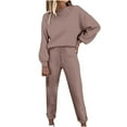 thumbnail image 2 of Yourumao Sweatsuit Set for Women 2 Piece Long Sleeve Sweatshirt Top and Jogger Pants Fall Activewear Lounge Sets Loose Fit Workout Sets Matching Tracksuit, 2 of 9