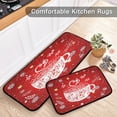 thumbnail image 5 of SKYSONIC Christmas Coffee Cup Kitchen Mats Set of 2 Happy New Year Anti Fatigue Floor Runner Rug Non Slip Comfort Mat 19.7x27.6 Inch + 19.7x47.2 Inch for Living Room Laundry Room Hallway, 5 of 7