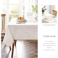 thumbnail image 3 of CAILDANL Embroidered Tablecloth for Dining Table,Dust Proof Spillproof Soil Resistant Cotton Linen Rectangle Table Cloths (Coffee Wheat, Rectangle/Oblong, 55'x70'', 4-6 Seats), 3 of 6