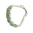 thumbnail image 4 of Diadema tejida Macarena Boho elástica de cuerda de algodón verde, 4 of 7