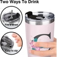 thumbnail image 6 of Initial Monogrammed Gifts for Women Pink Cup Tumbler 20 Oz, Birthday Gifts for Women, Wedding Gifts for Her, Valentines Day/Mothers Day/Christmas Gifts for Mom Sister Friends, 6 of 6