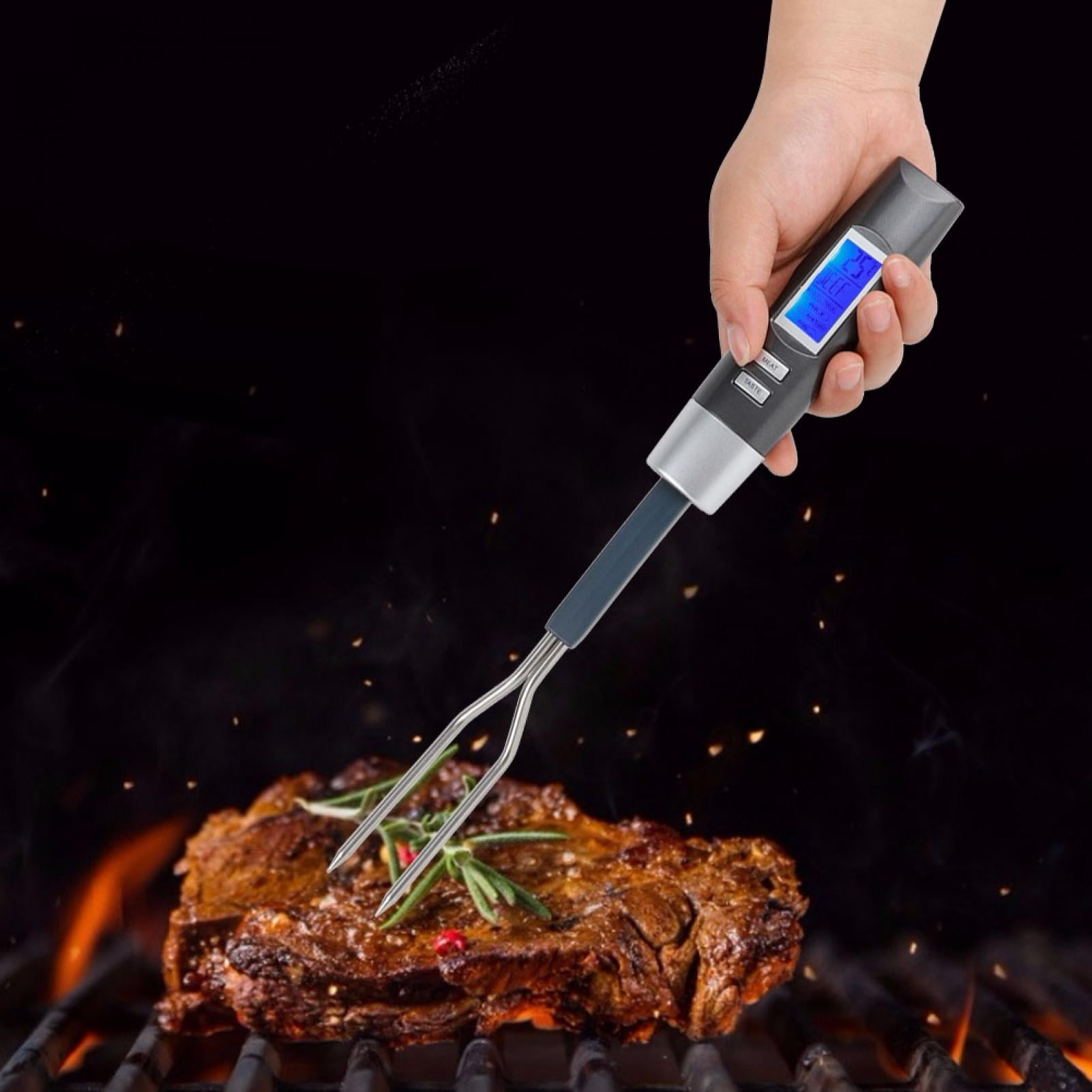 Meat Thermometer Fork Instant Read BBQ Fork Thermometer for Barbecue Turkey  Cooking Fork Quick Accurate LED Screen Kitchen - AliExpress