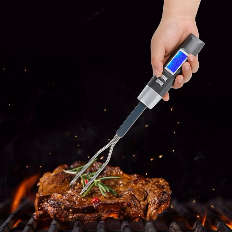 Grille Perfect Digital Meat Thermometer for Grilling and Barbecue Turner Fork