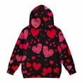 thumbnail image 4 of TIREOW Girls Hoodies Cute Heart Print Long Sleeve Hooded Sweatshirts Trendy Versatile Loose Casual Pullover Sweatshirts Tops, 4 of 5