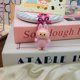 thumbnail image 4 of Labubu llavero muñeca pareja llavero Kawaii dibujos animados creativo Bowknot teléfono móvil bolsa colgante dijes mochila decoración regalos, 4 of 5