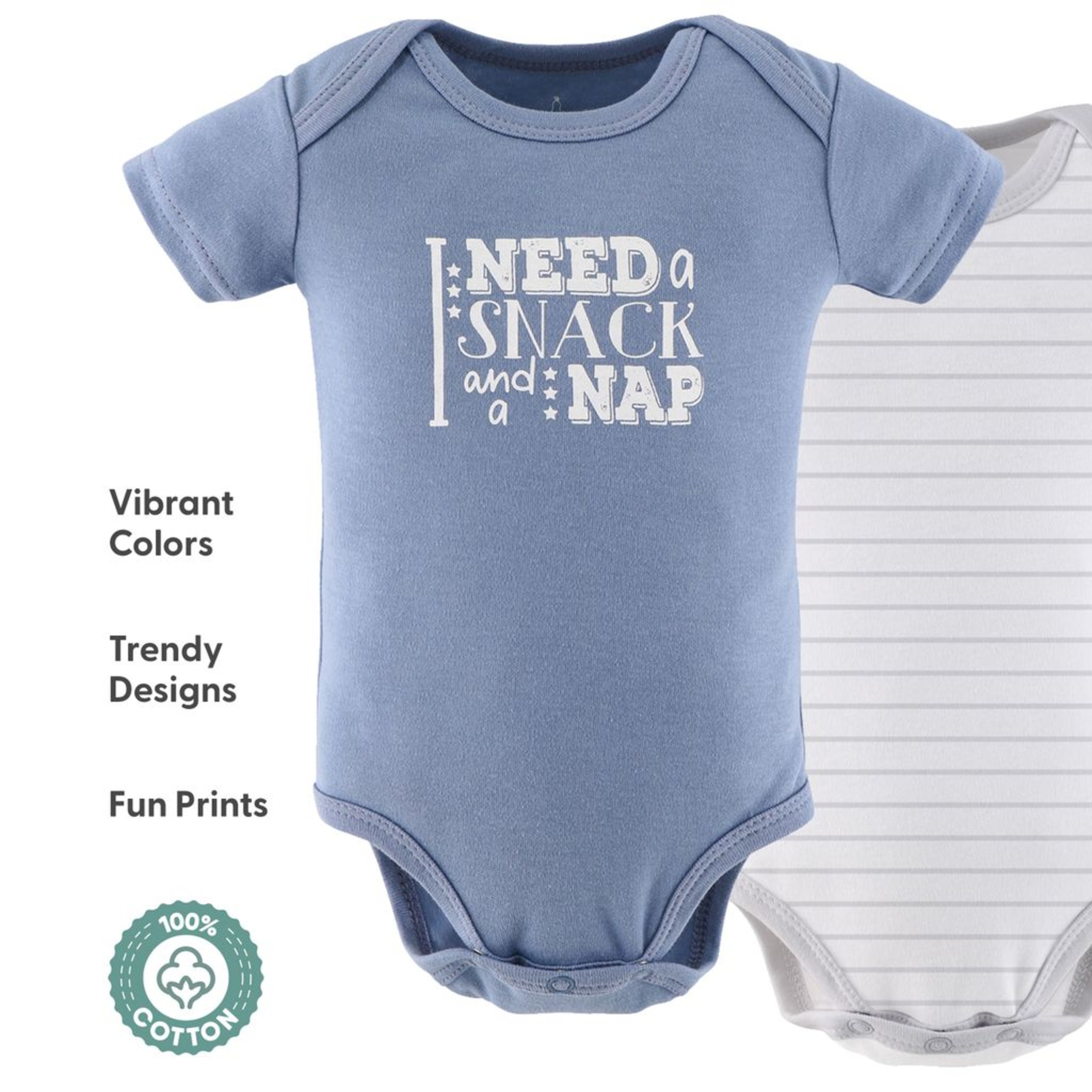 Peanutshell Baby Boy Blue Camo Bodysuits 7-Pack photo 3