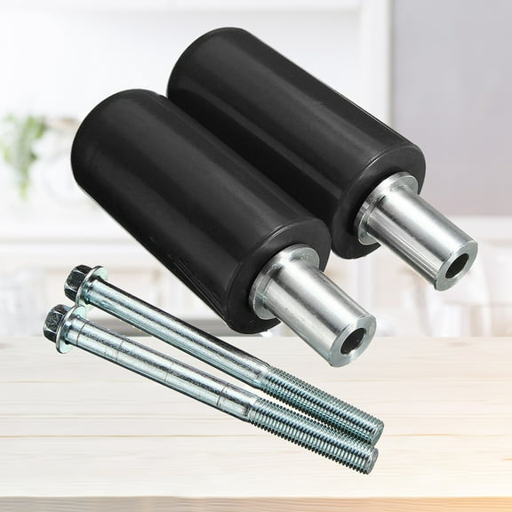 LEDMOMO 2Pcs Motorcycle Frame Sliders Anti Crash Black Plastic For Motorbike Riding