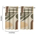 thumbnail image 4 of Modern Abstract Geometric Lines Boho Kitchen Curtains - Vintage Tier Cafe Curtains for Bathroom Living RV Rod Pocket Window Drapes 36 Inch 2 Panels Set 28"x36" Window Treatment Tiers, 4 of 4