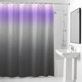 thumbnail image 4 of Ombre Grey Purple Fabric Shower Curtain Gradient Stripes Washable Shower Curtains for Bathroom, Waterproof Bath Curtain with Hooks Home Decor 36x72in, 4 of 8