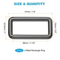 thumbnail image 2 of Uxcell lat Metal Rectangle Rings 1-1/2" / 38mm, 8 Pcs Square Loop Webbing Belt Buckle for Strap Keeper Black, 2 of 6