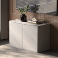 thumbnail image 3 of NessCarsti Modern Storage Cabinet with Drawers and Shelves for Kitchen, Dining Room, Living Room Coffee Bar Cabinet, White (B31.4″), 3 of 9