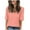 melon d\'eau Rouge, variante sur QIPOPIQ T-Shirts à Col en V pour Femmes Manches Mi-Longues Hauts Décontractés Unis T-Shirts d'Été Liquidation