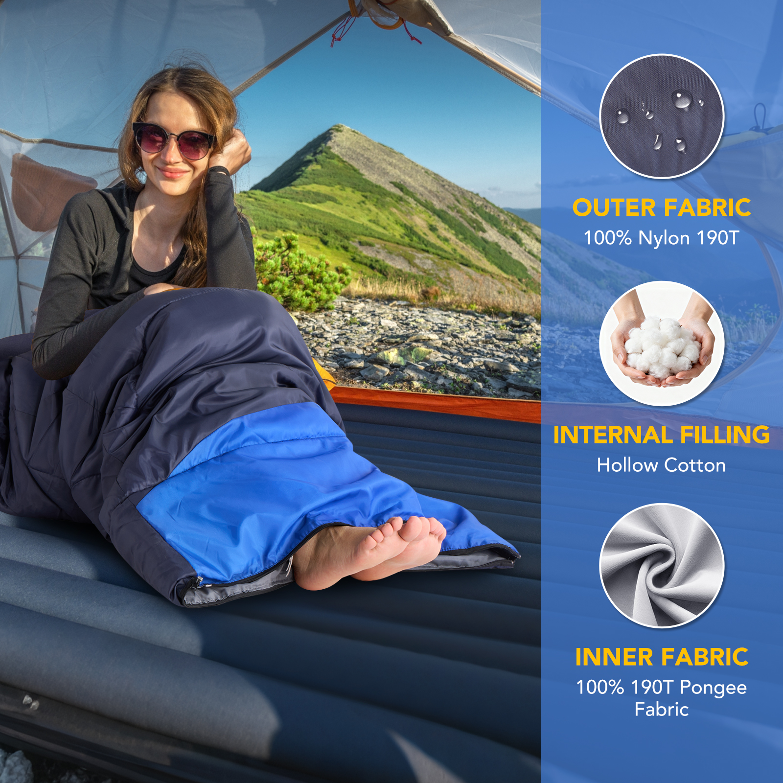 SPBTAR All-Season Waterproof Sleeping Bag with Compression Sack photo 5