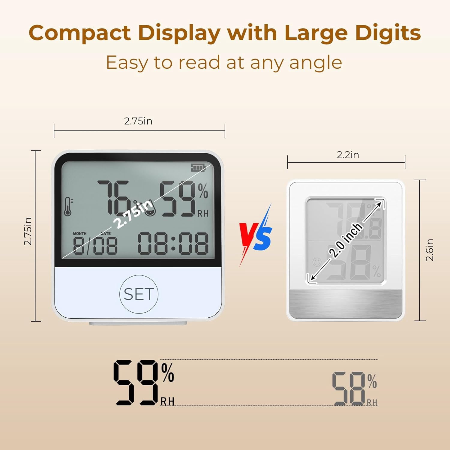 RVKXHD 4 in 1 WiFi Thermometer Humidity Meter Baby Thermometer Hygrometer with Remote App Control Digital Temperature and Humidity Sensor for House Wine Cellar Greenhouse