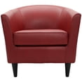 thumbnail image 3 of Fox Hill Trading Marlee Faux Leather Club Chair, Red, 3 of 6