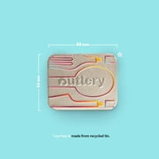 OUTLERY Full Cutlery Set Portable & Reusable Pocket Sized with Case (Rainbow)