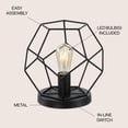 thumbnail image 4 of JONATHAN Y James 10" MidCentury Glam Metal Geometric LED Table Lamp, Black, JYL1047B, 4 of 7