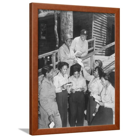 A Group of Nurses Receiving their First Batch of Mail from Home While in Australia in 1943 Framed Print Wall Art By Stocktrek Images
