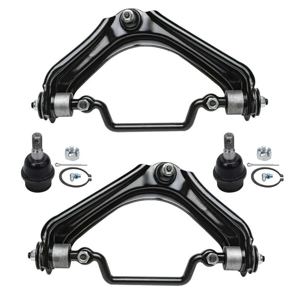 Detroit Axle - Front 4pc Suspension Kit for 2002-2005 Ford Explorer Mercury Mountaineer Lincoln Aviator 2002 2003 2004 2005, 2 Upper Control Arms 2 Lower Ball Joints Replacement