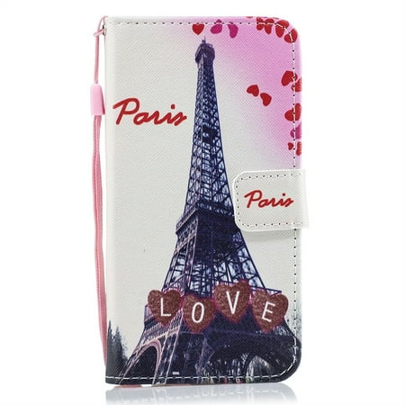 Love Tower Pattern Horizontal Flip Leather Case for Huawei Honor View 20, with Holder & Card Slots