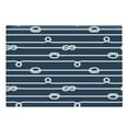 thumbnail image 1 of Navy Blue Cutting Board, Horizontal Marine Knots Ropes Undone Bowline Sailor Sailing Theme, Decorative Tempered Glass Cutting and Serving Board, Large Size, Blue and White, by Ambesonne, 1 of 1