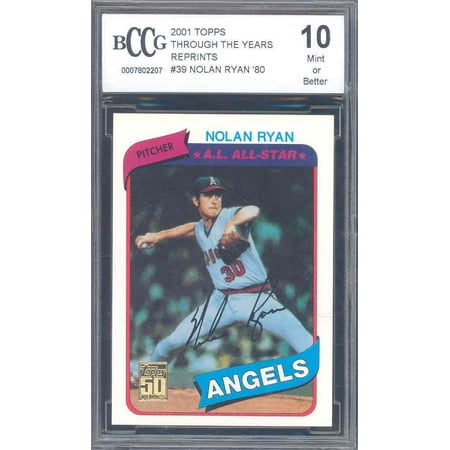 2002 Topps 1952 Reprints - 2001 topps through the years reprints #39 NOLAN RYAN '80 astros BGS BCCG 10