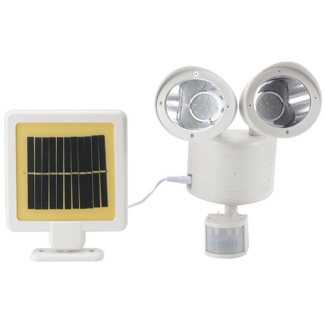 Nikou Solar Garden Light Double Rotatable Head Solar Lamp 22 LED High Brightness Spotlight with Body Sensor