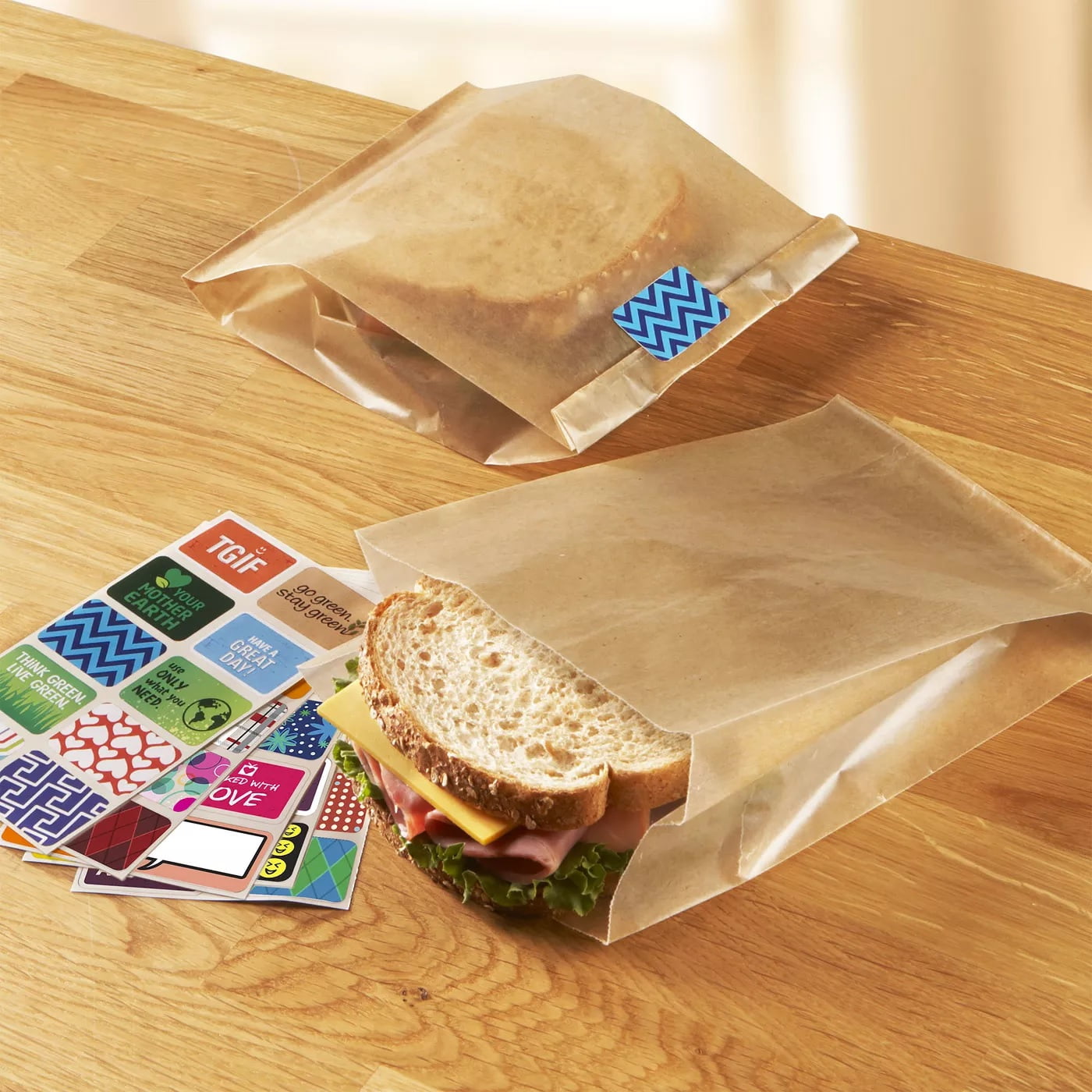 Reynolds Sandwich Bags, with Closure Stickers, Wax Paper