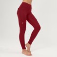 thumbnail image 6 of COMVALUE Workout Cargo Leggings with Pockets for Women Hidden Scrunch Butt Lifting Leggings Gym Yoga Pants Brick Red for Size M, 6 of 9