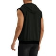 thumbnail image 3 of INSPIRE CHIC Men's Vest Hoodie Zip Up Sleeveless Drawstring Hooded Vest L Black, 3 of 6