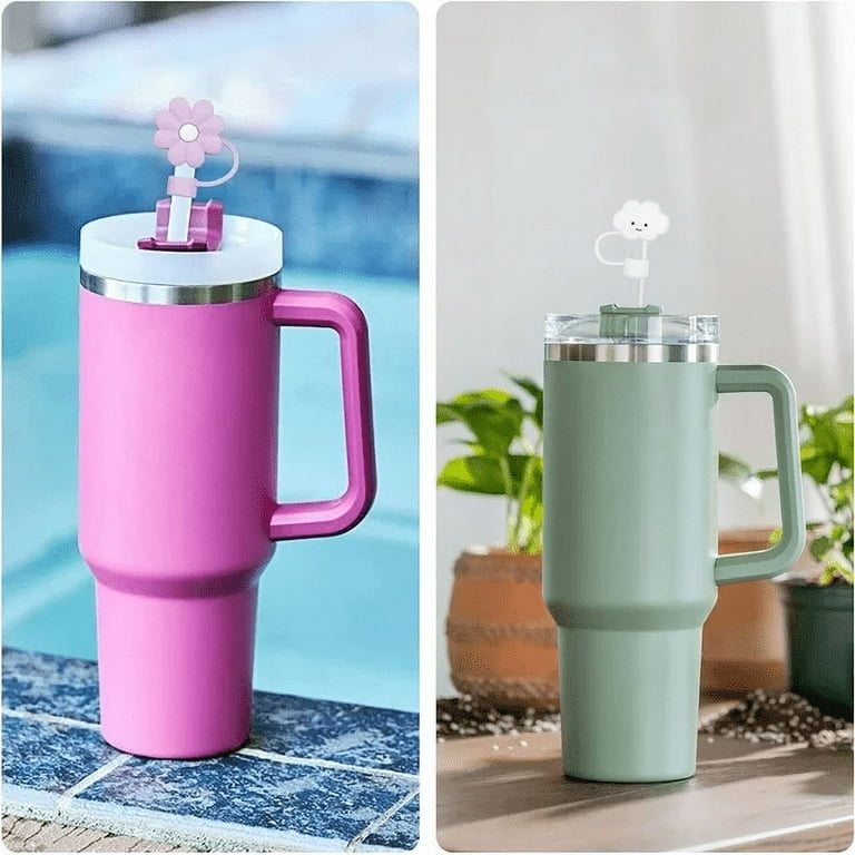 10mm Straw Covers For Stanley Cup - 6 Pack Silicone Straw Toppers, Cute Shapes, Dust-Proof, Colorful