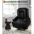 thumbnail image 3 of Oversized Power Lift Recliner Chair - Heat and Massage, PU Leather Electric Lift Recliner for Elderly & Mobility Impaired,Heavy Duty Lift Chair, 3 of 8