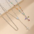 thumbnail image 6 of Trendy Crossed Charm Necklace Lightweight Multilayered Chain Adjustable Length Daily Jewelry, 6 of 8