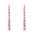 thumbnail image 2 of Printed Long Taper Candles Romantic Dinner Decoration Wedding Candlelight Unscented Candlesticks Two-Pack Set Special Occasion, 2 of 5
