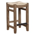 thumbnail image 2 of Home Square 26H Wood Counter Height Stool with Rush Seat in Brown - Set of 2, 2 of 7