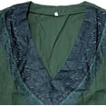 thumbnail image 4 of Men's Bohemian Shirt, Printed Long Sleeve V-Neck Pullover, Casual Hippie Style Top For Summer & Festival Green S, 4 of 4