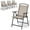 Beige, variant on Pellebant Black Patio Outdoor Folding Dining Chairs Set of 4