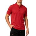 thumbnail image 2 of Yutgune Men's Big & Tall Cotton Linen Henley Shirt Short Sleeve Casual Summer Beach Outfit, 2 of 9