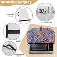 thumbnail image 2 of ZIATUBLES Boho Mandala Flower Print Toaster Oven Cover Dust Stain Kitchen Appliance Protection with Side Pocket Easy to Clean Home Counter Decorative Accessories, 18.5" x 14.5" x 9", 2 of 8