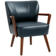 thumbnail image 1 of HOMCOM Accent Chair Faux Leather Upholstered Armchair Duke Deep Sea Blue, 1 of 10