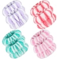 thumbnail image 1 of 4 Pairs Wrist Spa Washband Microfiber Wrist Wash Towel Band Wristband Scrunchies for Washing Face Absorbent Wrist Sweatband for Women Prevent Liquid from Spilling (Watermelon Colors, Striped Style), 1 of 14